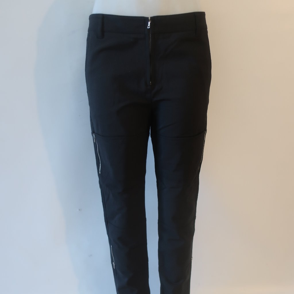 Womens 3.1 Phillip Lim Black (Item-2) Flat Front Ankle Zip Utility Cargo Pants 8